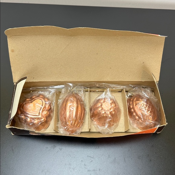 Vtg Old Dutch Solid Copper Miniature 5 Pc Mold Set Wall Decoration - Picture 12 of 15